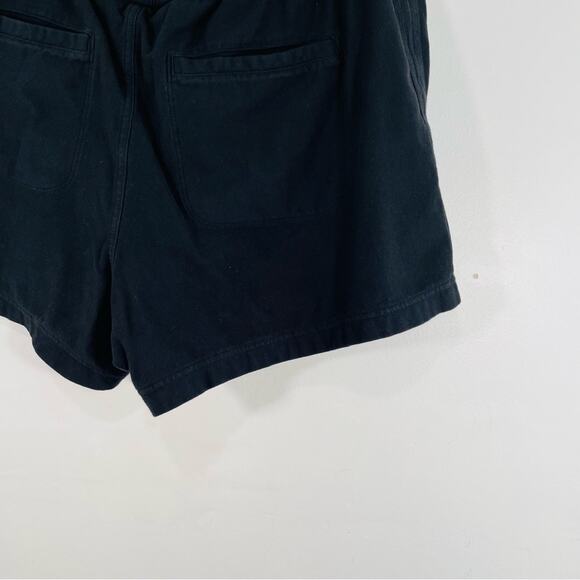 Athleta Farallon Black Mid Rise Drawstring Waist Organic Cotton Shorts 16 - Picture 13 of 14